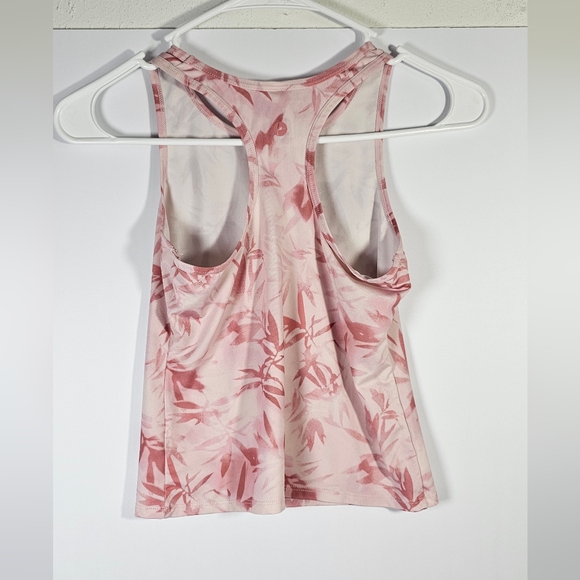 Leaf Print Pink Tank Top - Picture 3 of 3